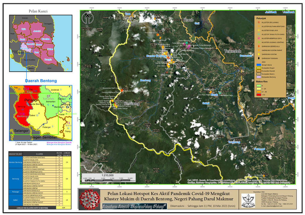 Pelan Lokasi Hotspot Kes Aktif Pandemik Covid-19 Mengikut