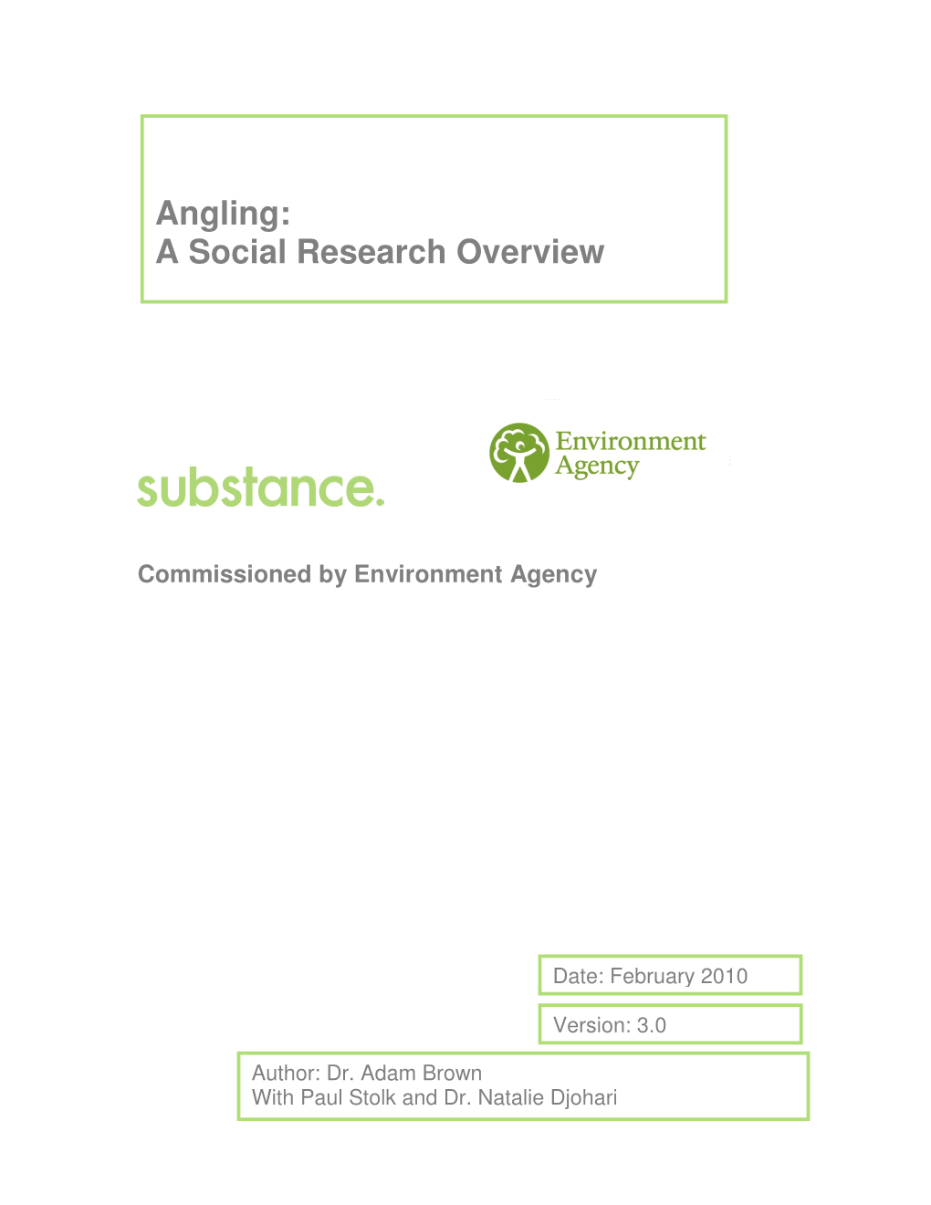 Angling: a Social Research Overview