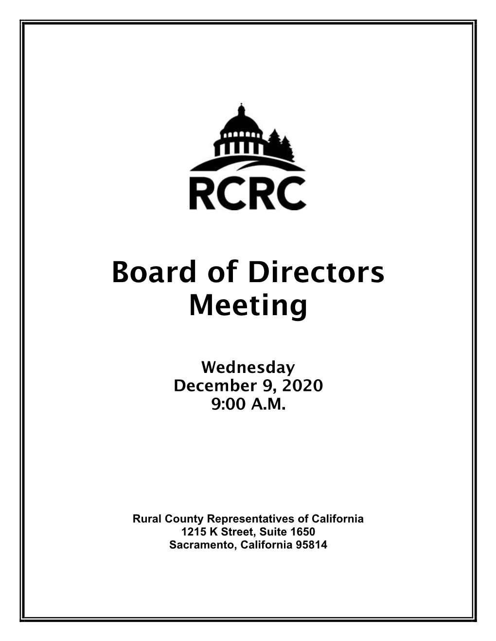 Board of Directors Meeting