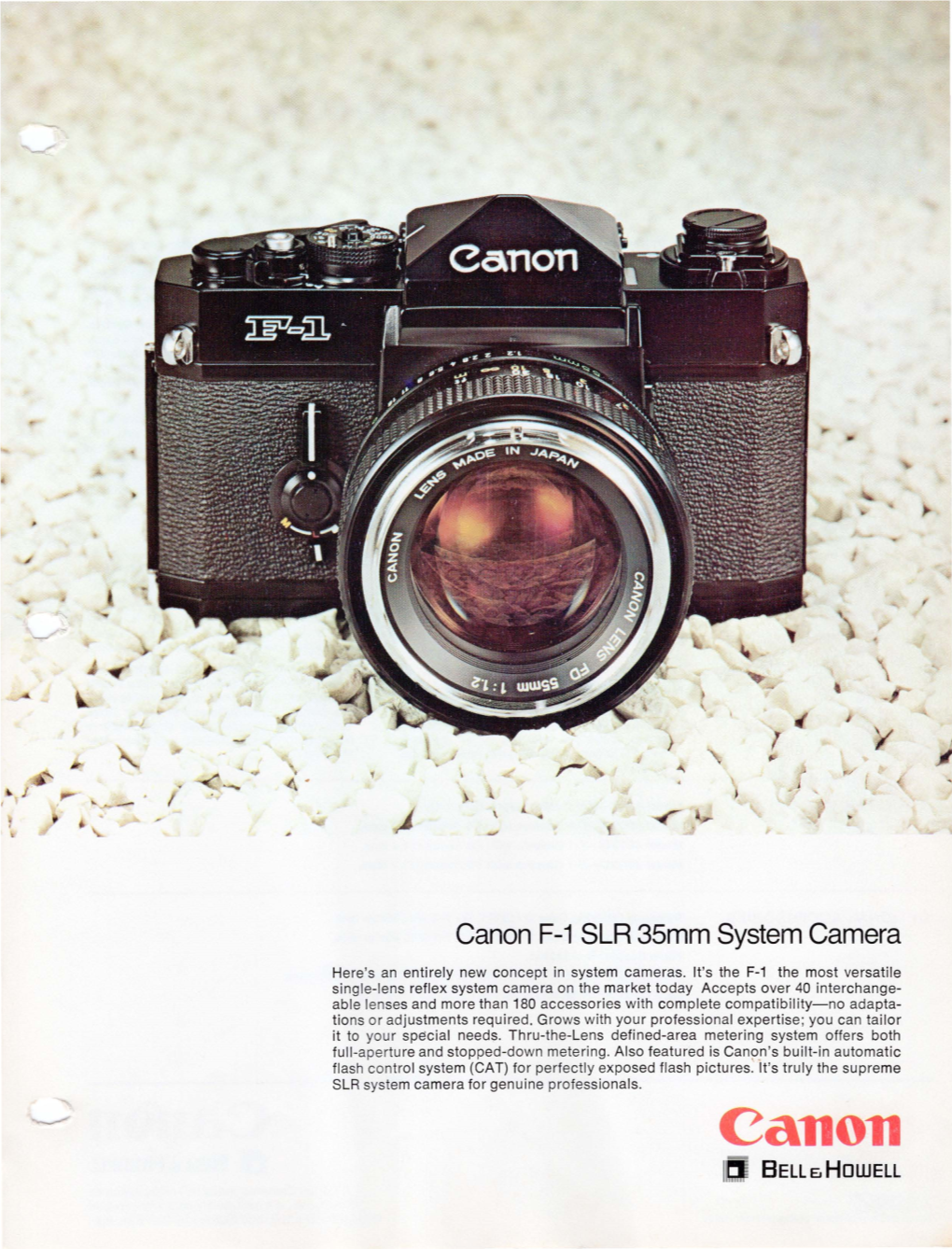) Canon F-1 SLR 35Mm System Camera