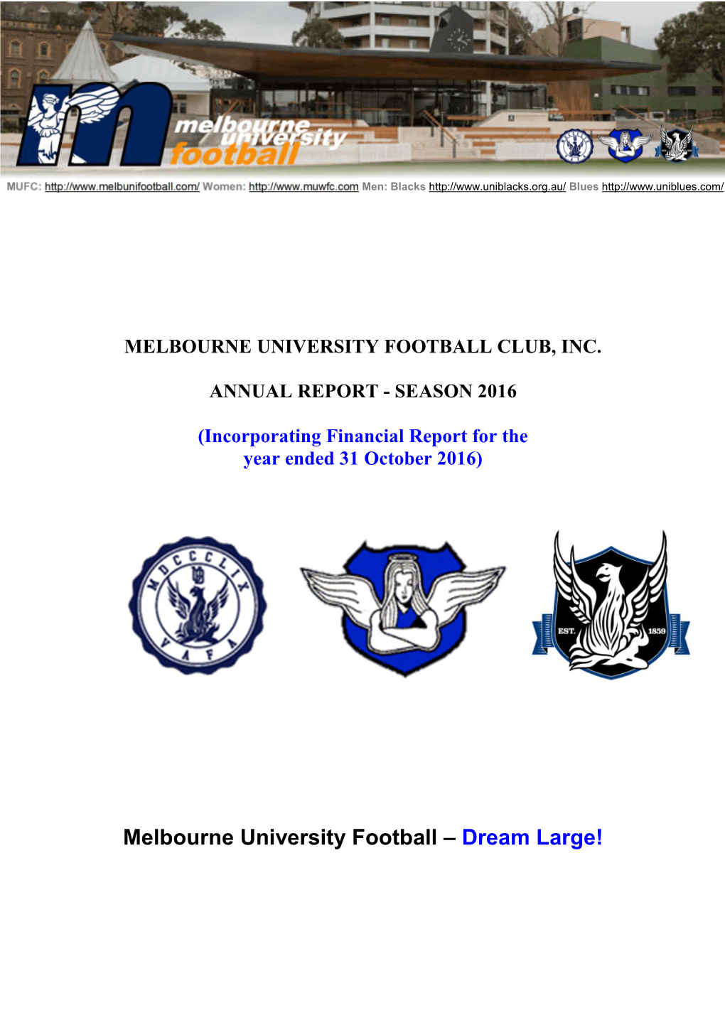 Melbourne University Football Club, Inc