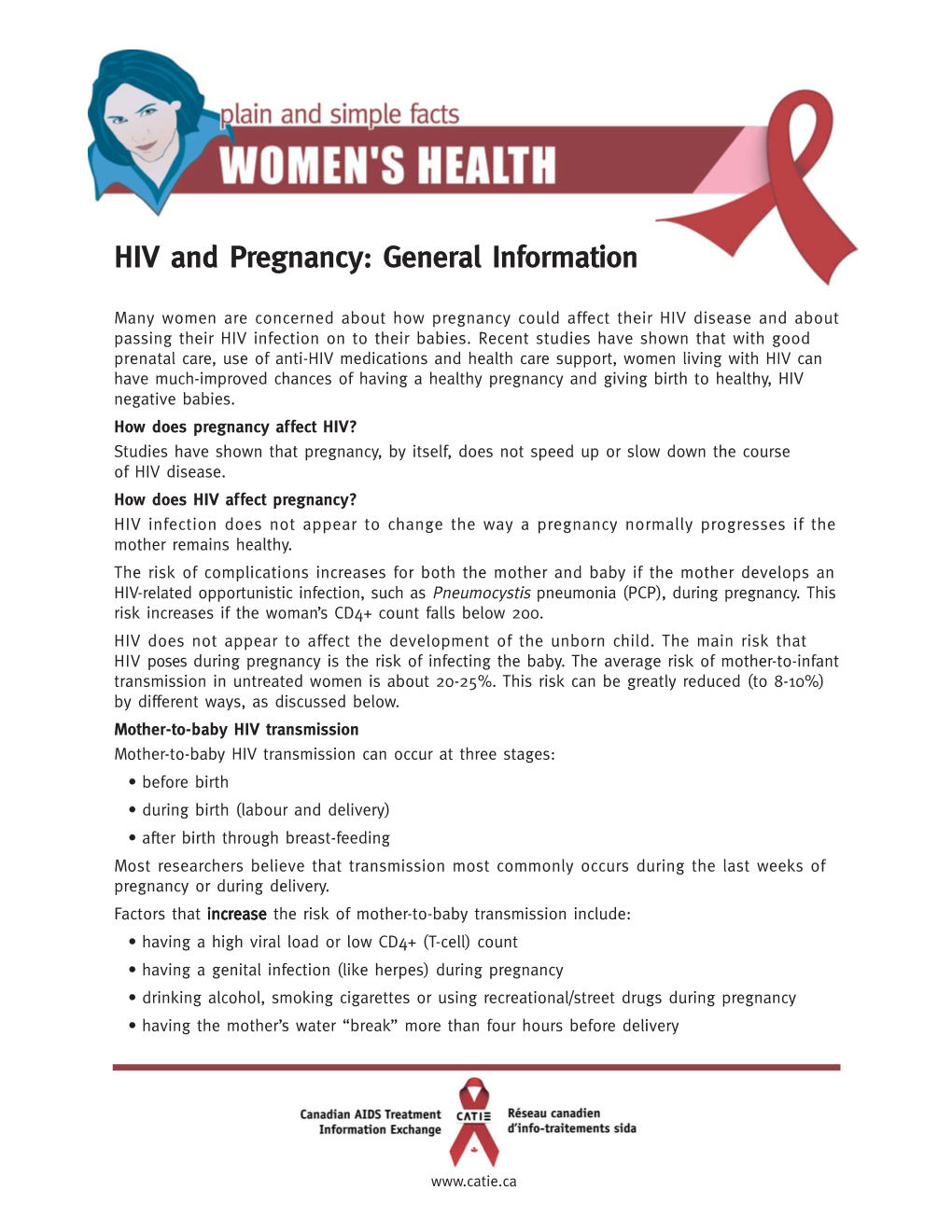 HIV and Pregnancy: General Information