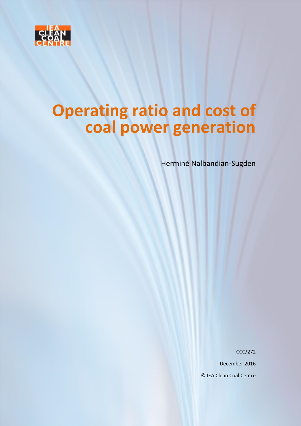 Operating Ratio and Cost of Coal Power Generation