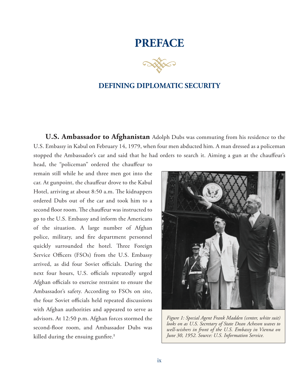 Preface Defining Diplomatic Security