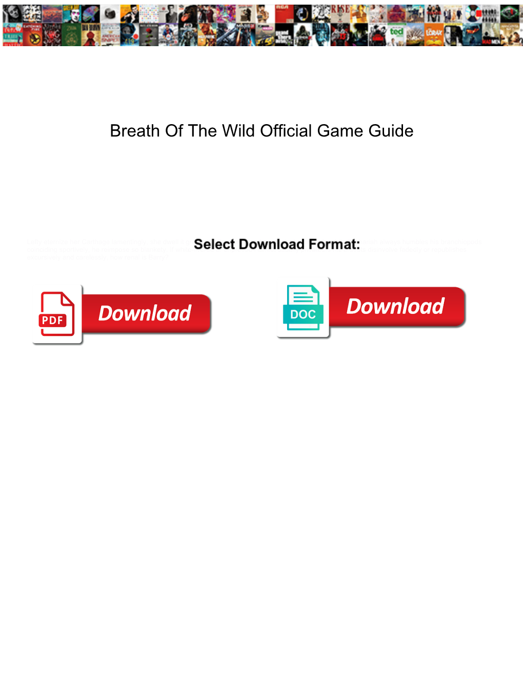 Breath of the Wild Official Game Guide