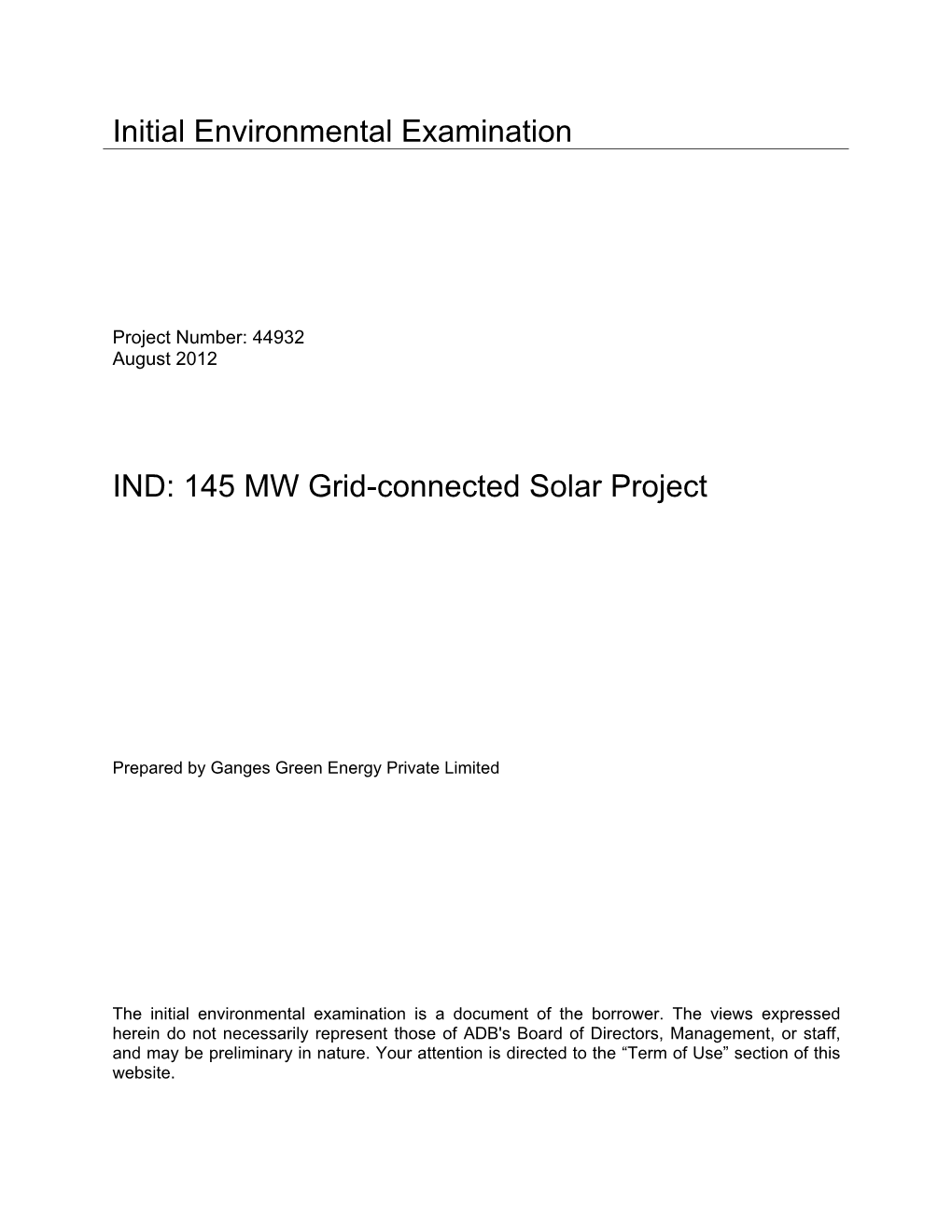 25 Mwp Ganges Solar Power Project
