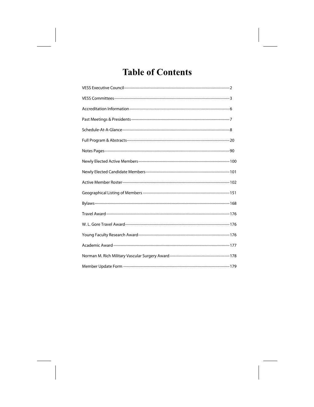 Table of Contents