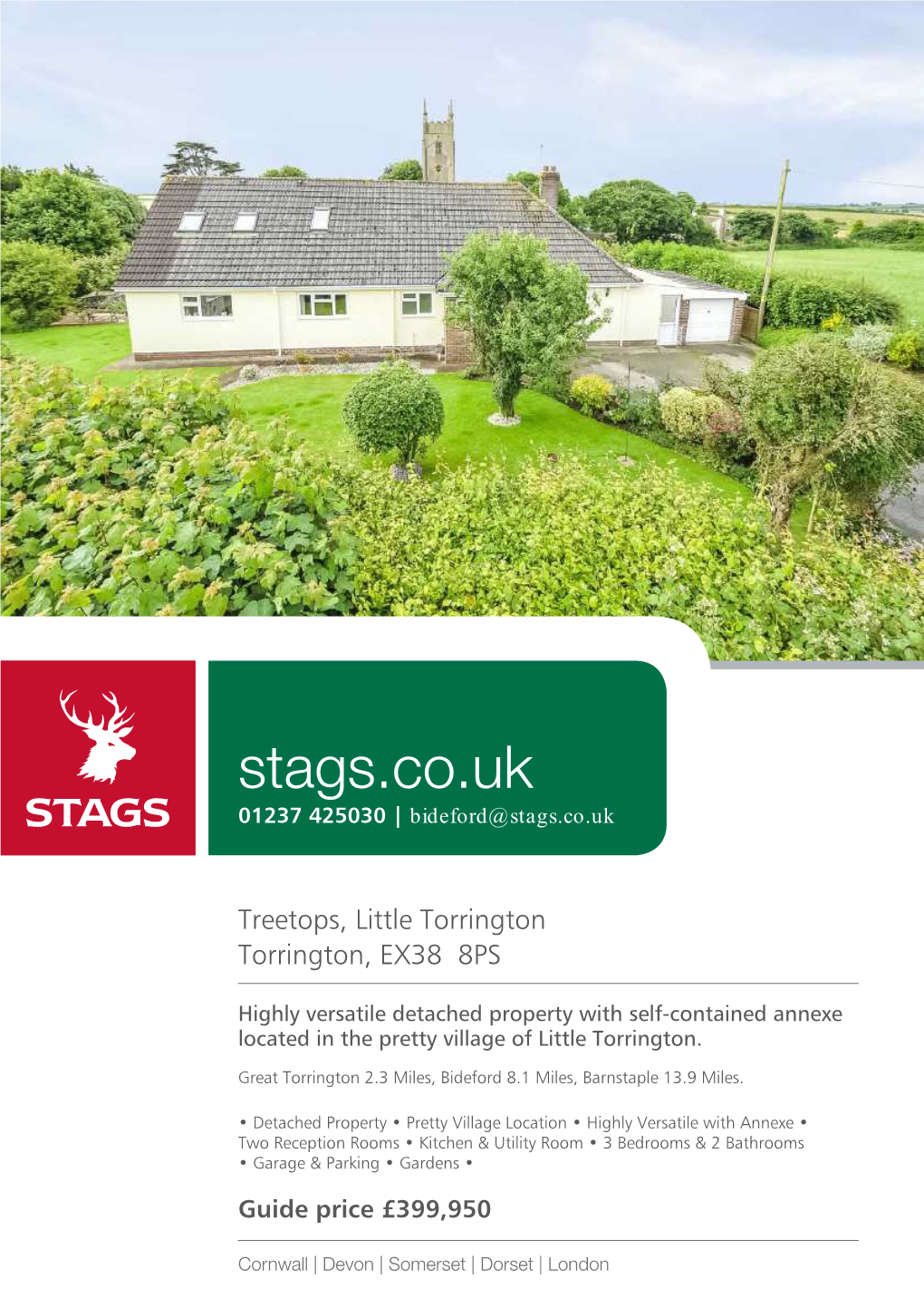 Stags.Co.Uk 01237 425030 | Bideford@Stags.Co.Uk
