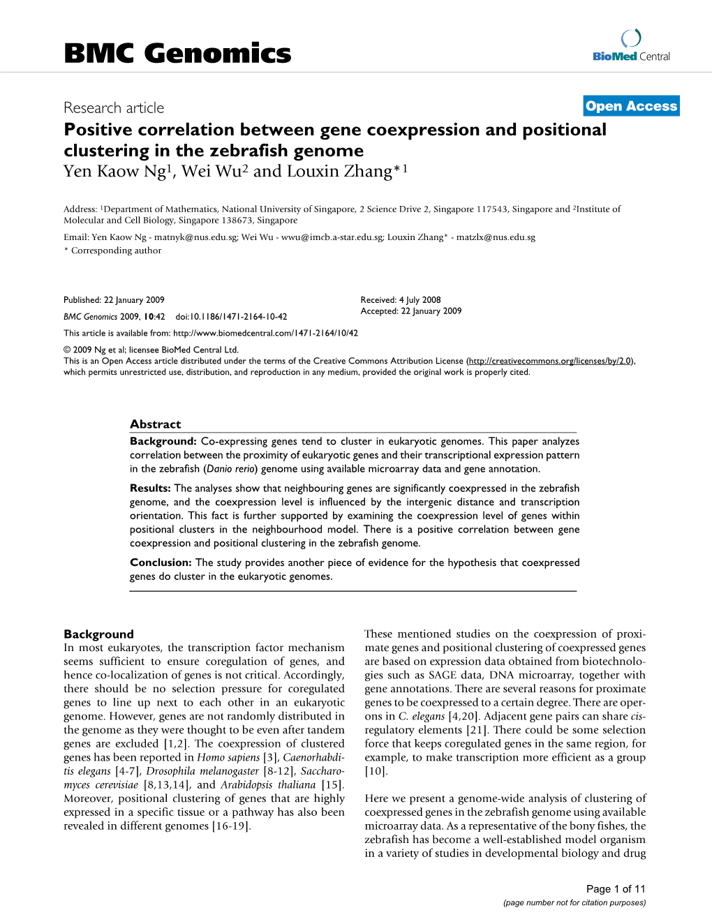 BMC Genomics Biomed Central