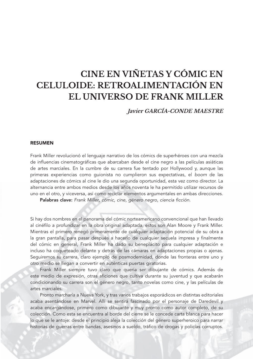 Cine En Viñetas Y Cómic En Celuloide: Retroalimentación En El Universo De Frank Miller 45