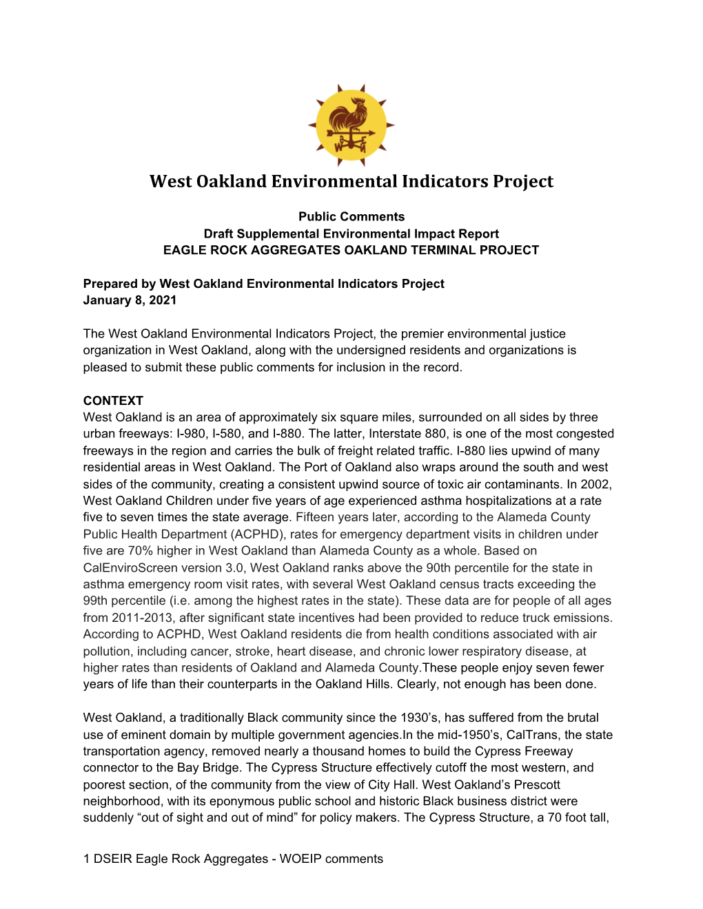West Oakland Environmental Indicators Project