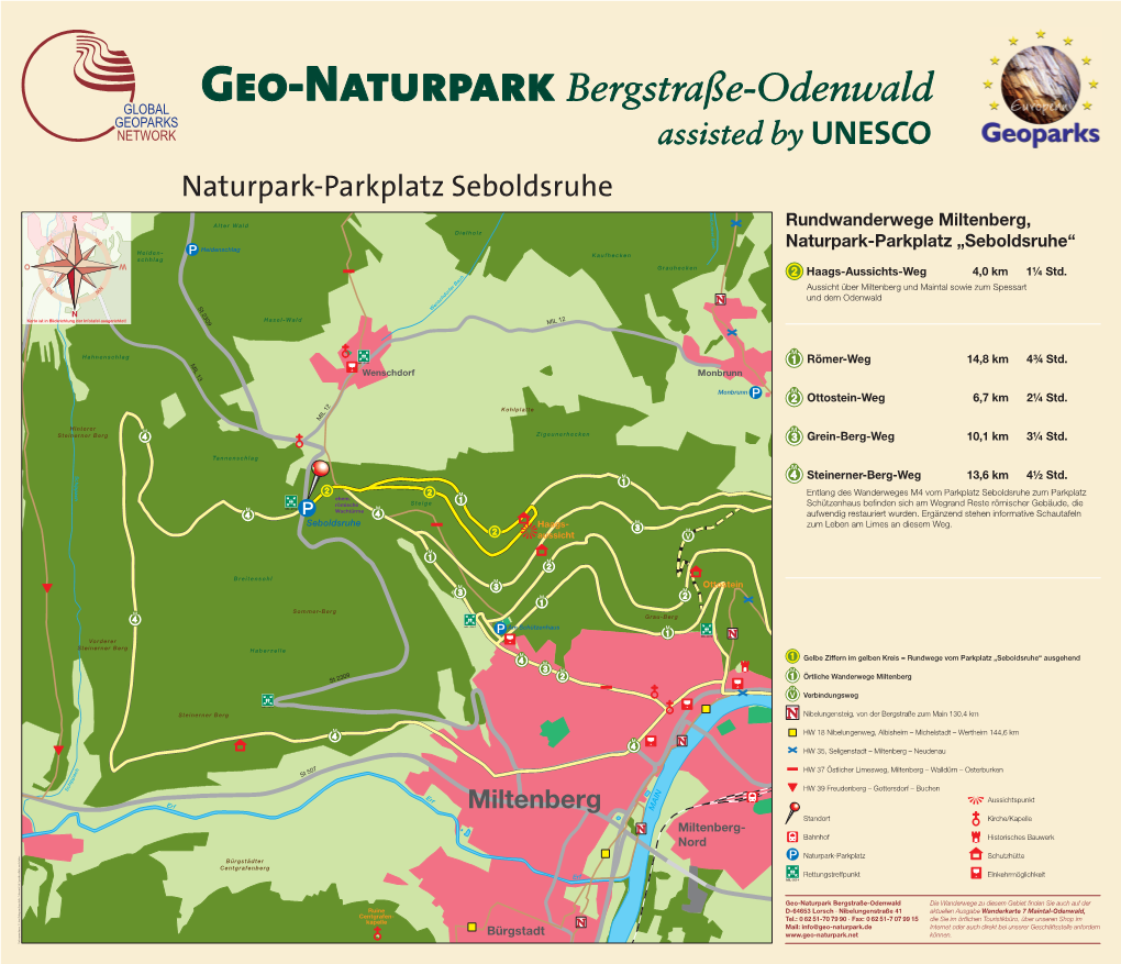 Rundwanderwege Miltenberg, Naturpark-Parkplatz „Seboldsruhe“