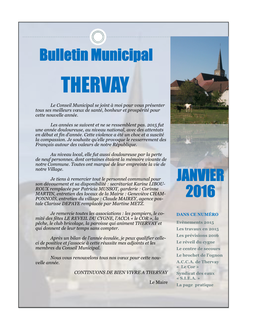 Bulletin Municipal THERVAY