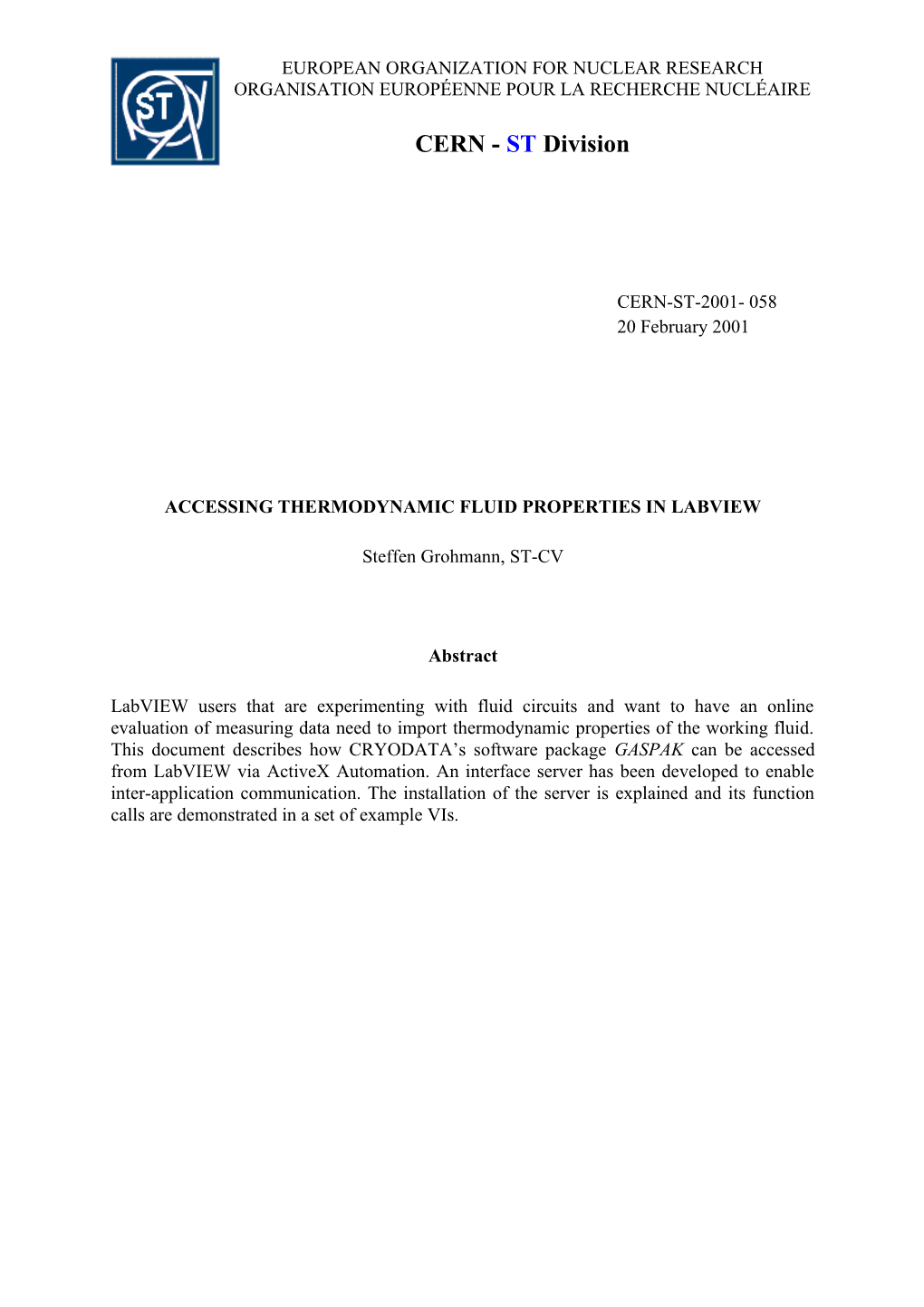 Instructions for the Preparation of Contributions to Cern Reports