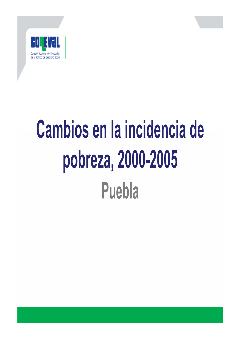 Cambios En La Incidencia De Cambios En La Incidencia De Pobreza, 2000