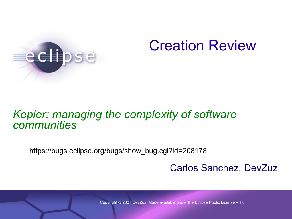 Eclipse Kepler Creation Review