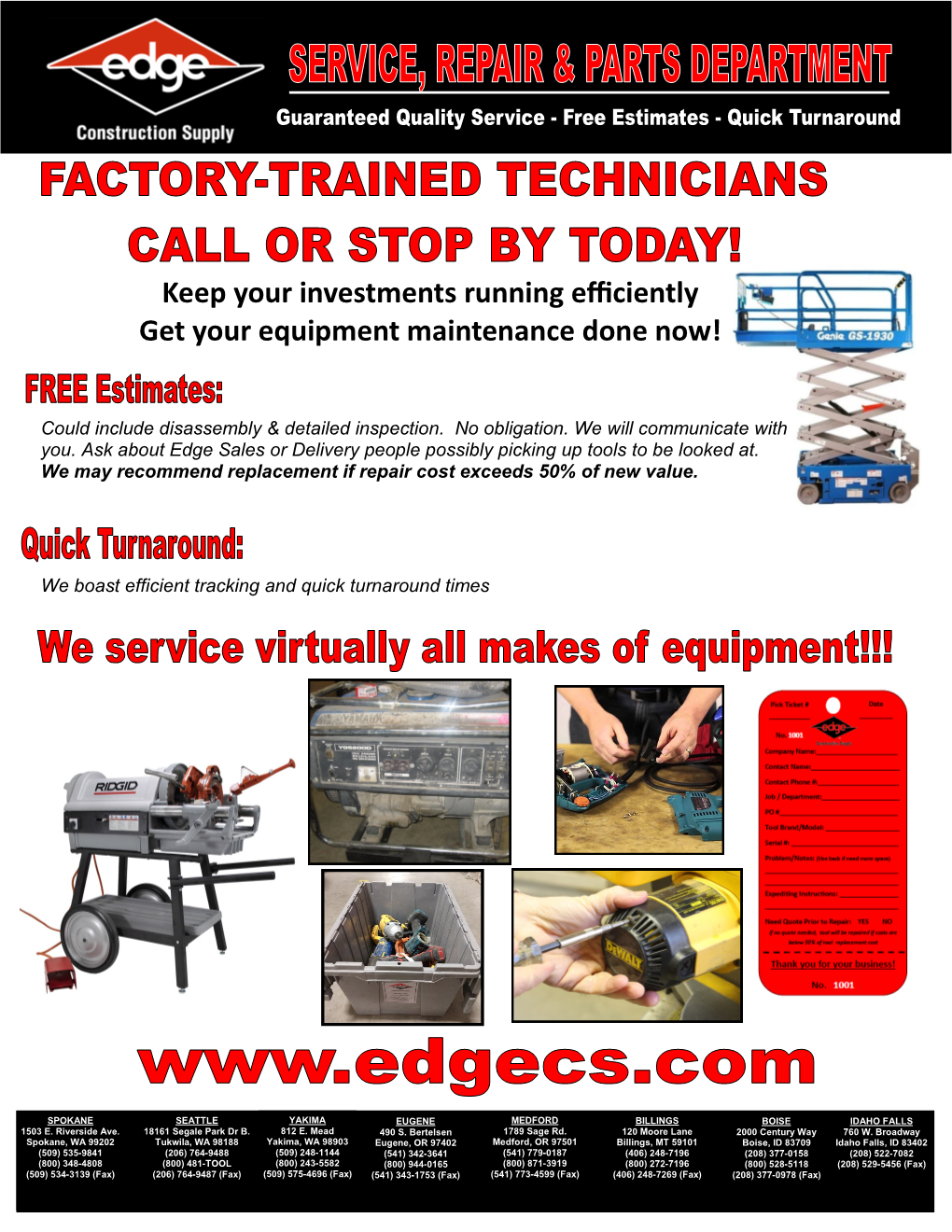 Keep Your Investments Running Efficiently Get Your Equipment Maintenance Done Now!