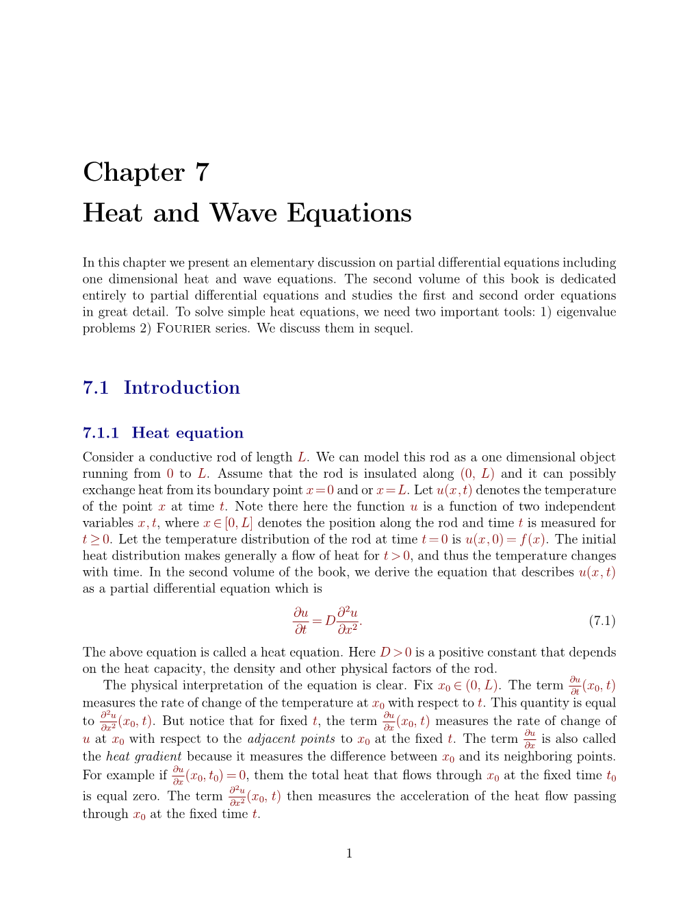 Chapter 7 Heat and Wave Equations