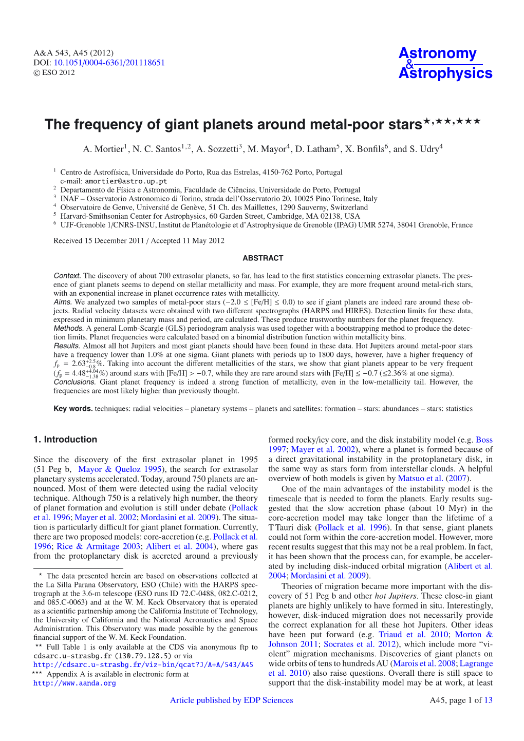 The Frequency of Giant Planets Around Metal-Poor Stars⋆⋆⋆⋆⋆⋆