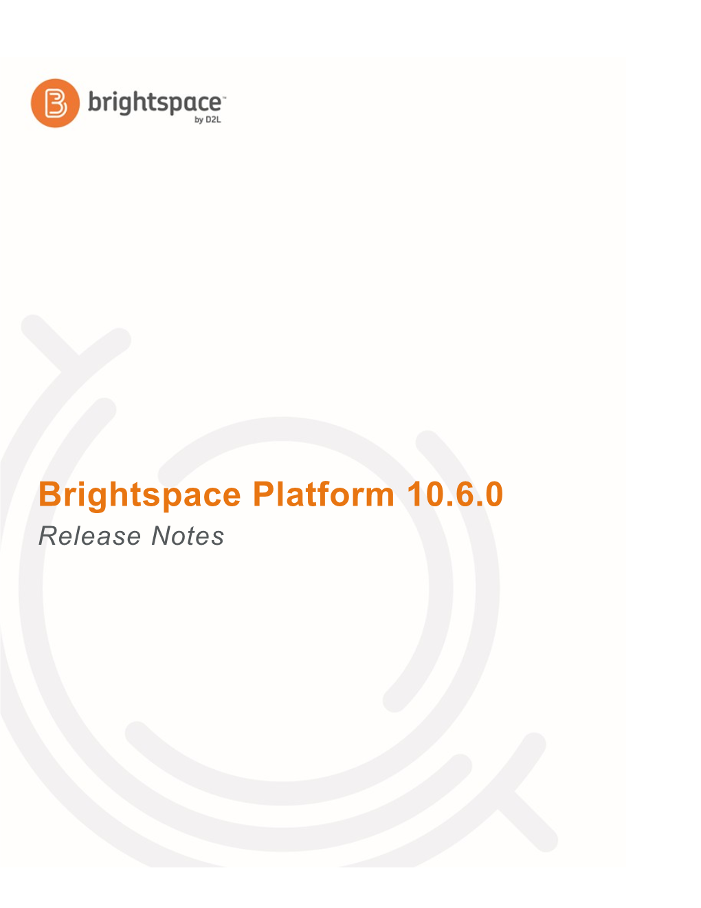 Brightspace Platform 10.6.0