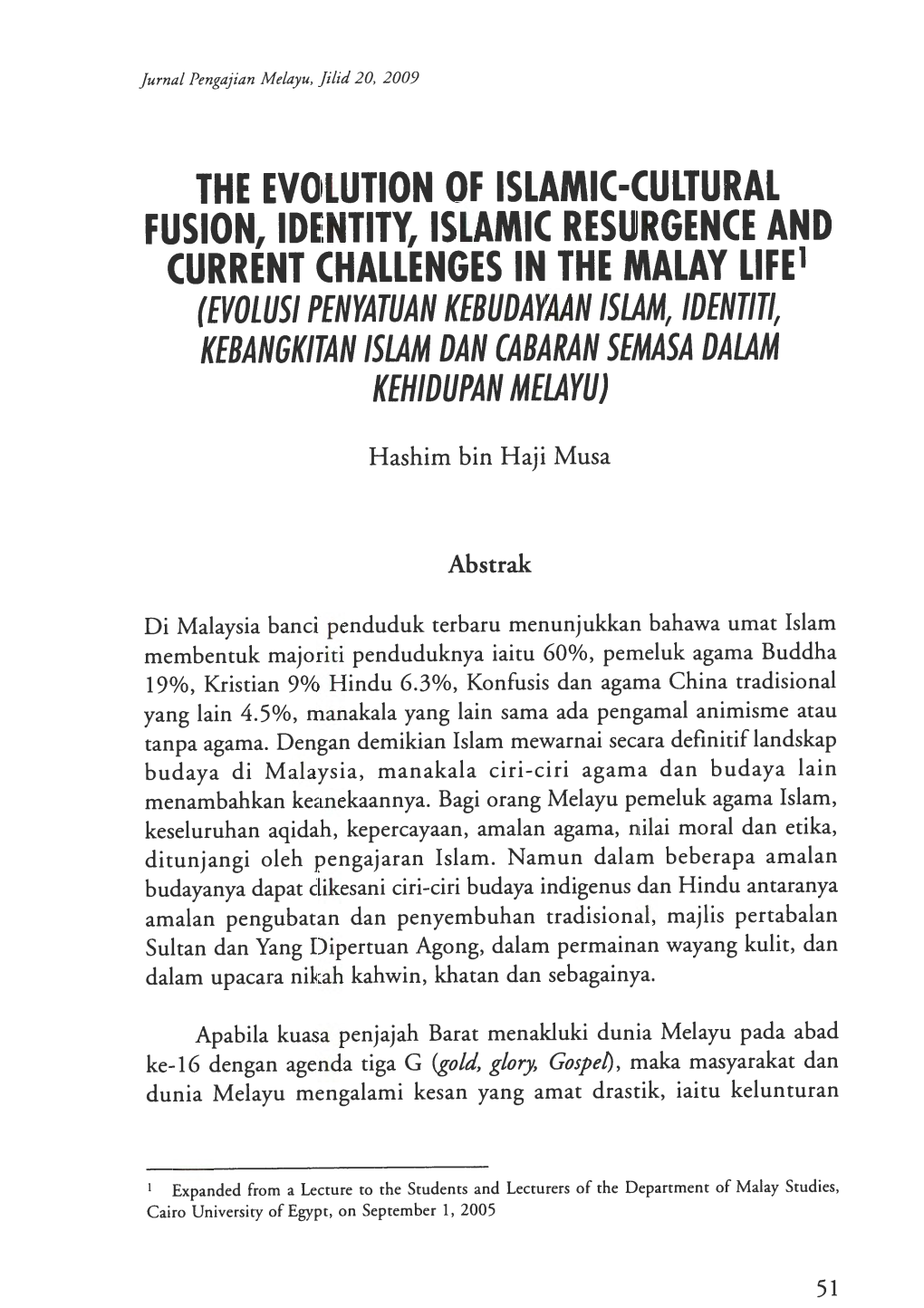 The Evolution of Islamic-Cultural Fusion, Identity, Islamic Resurgence