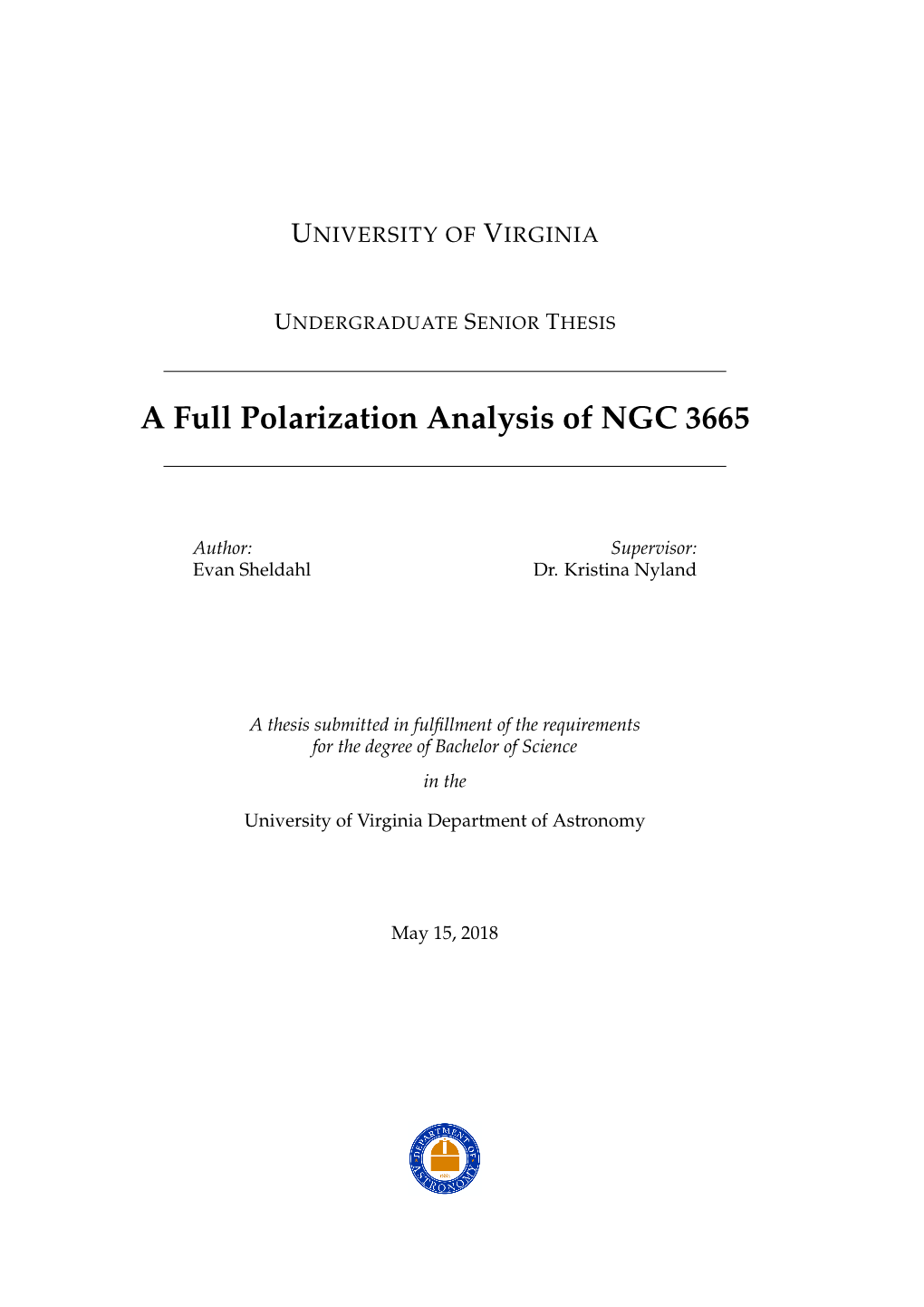 A Full Polarization Analysis of NGC 3665