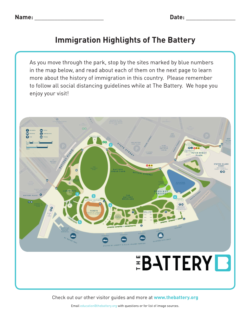 Immigration Highlights of the Battery