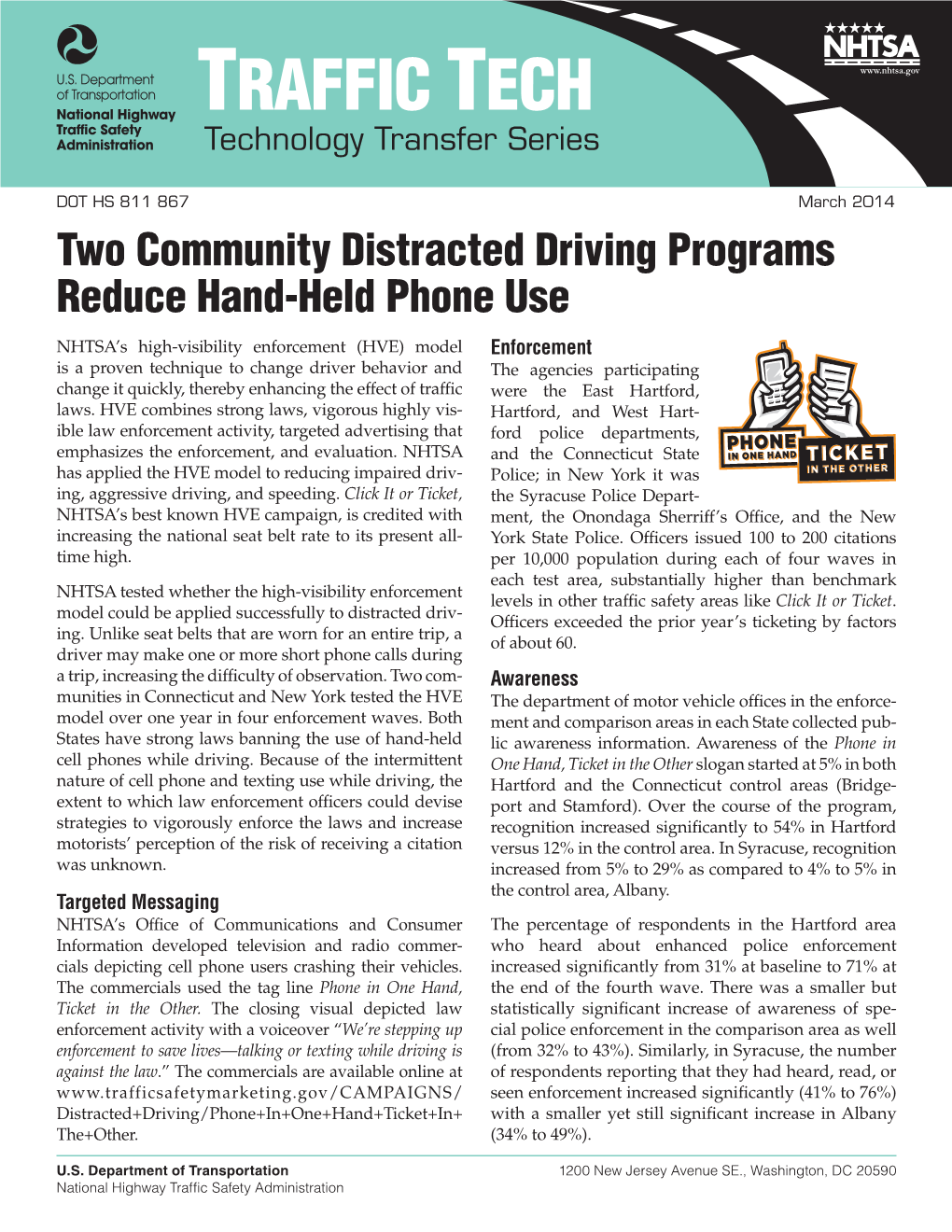 Two Community Distracted Driving Programs Reduce