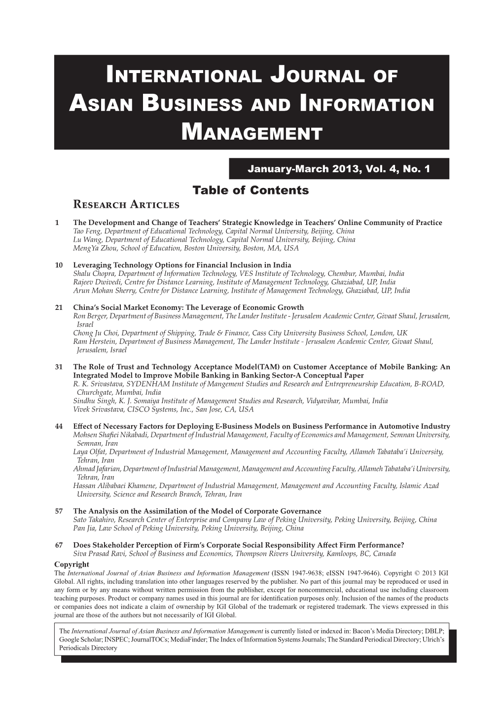 International Journal of Asian Business and Information Management