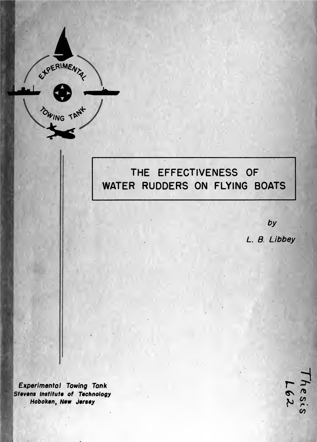 The Effectiveness of Water Rudders on Flying Boats