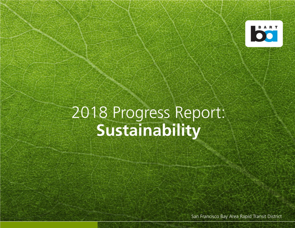 2018 Progress Report: Sustainability