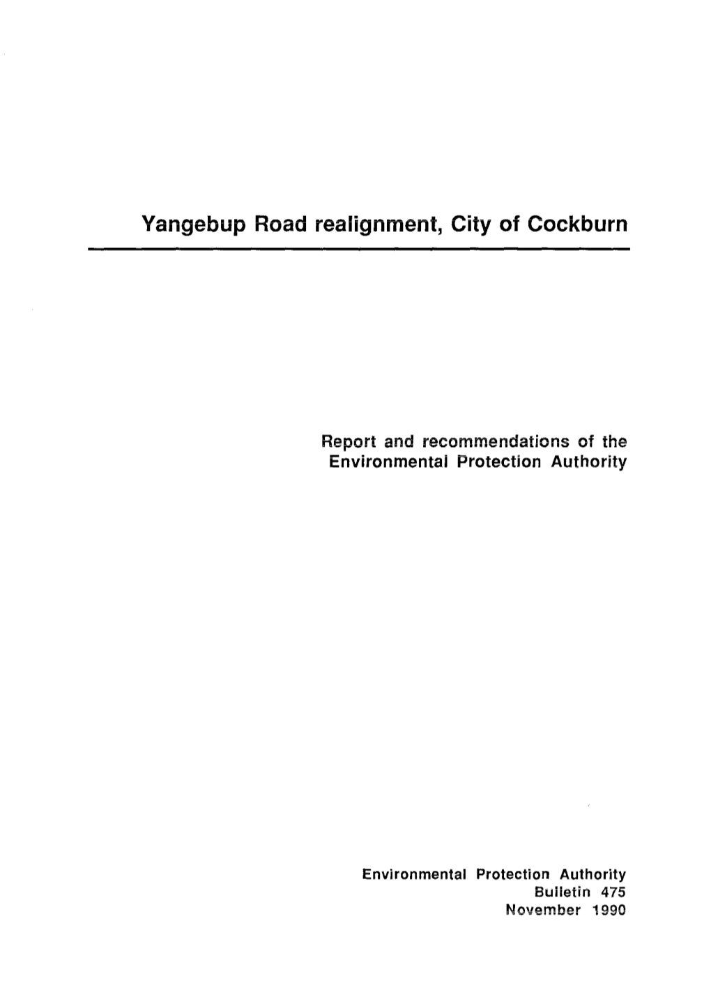 Yangebup Road Realignment, City of Cockburn