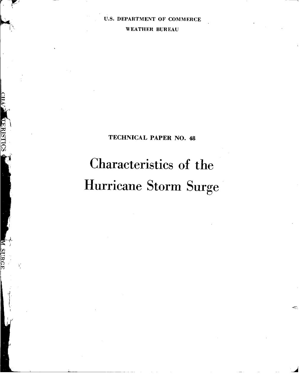 Characteristics of the Hurricane Storm Surge -----I~