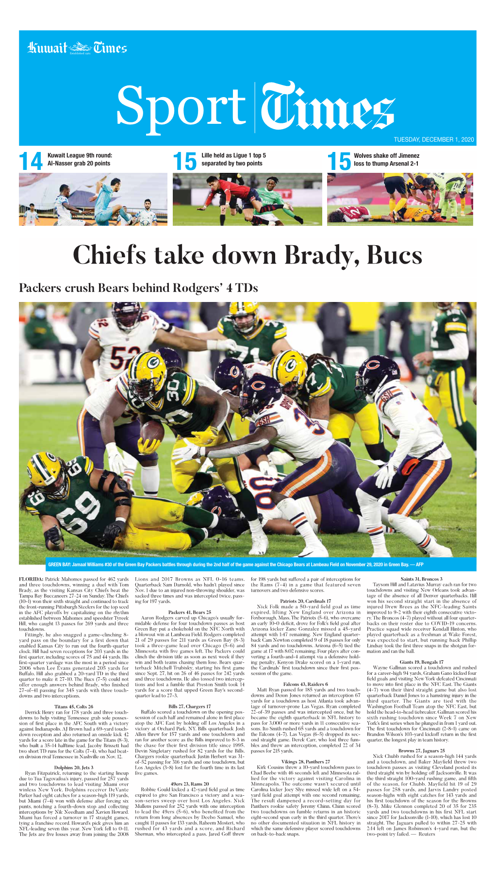 Chiefs Take Down Brady, Bucs