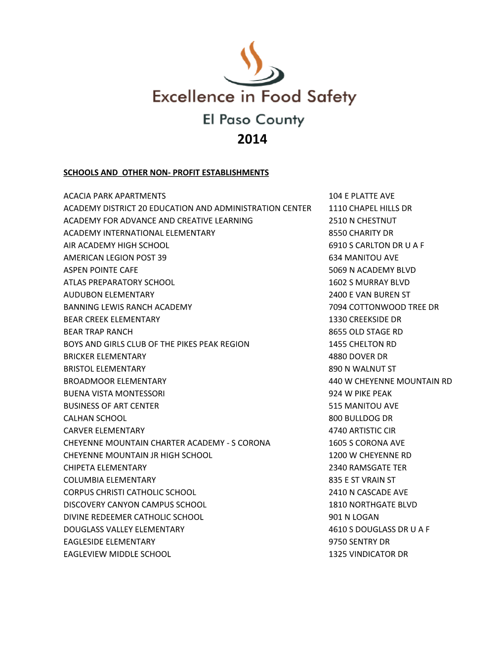 Excellence in Food Safety