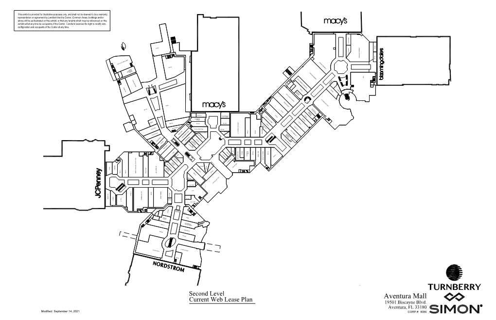 Aventura Mall Current Web Lease Plan 19501 Biscayne Blvd