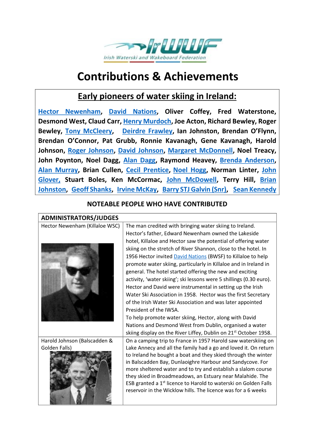 Contributions & Achievements