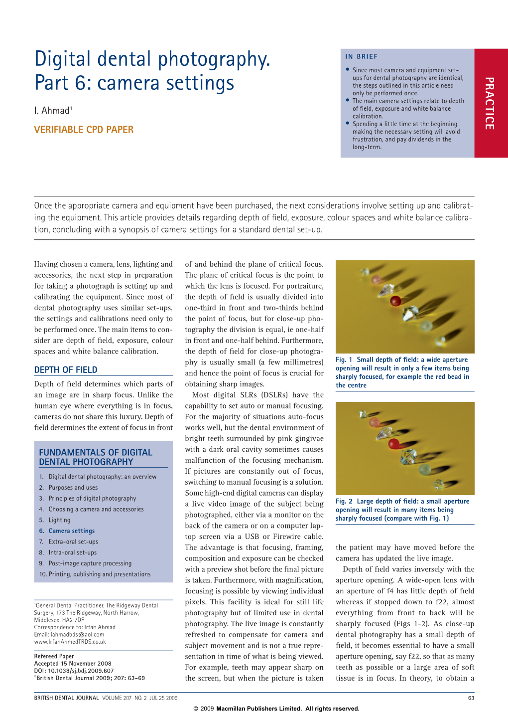 Digital Dental Photography. Part 6: Camera Settings