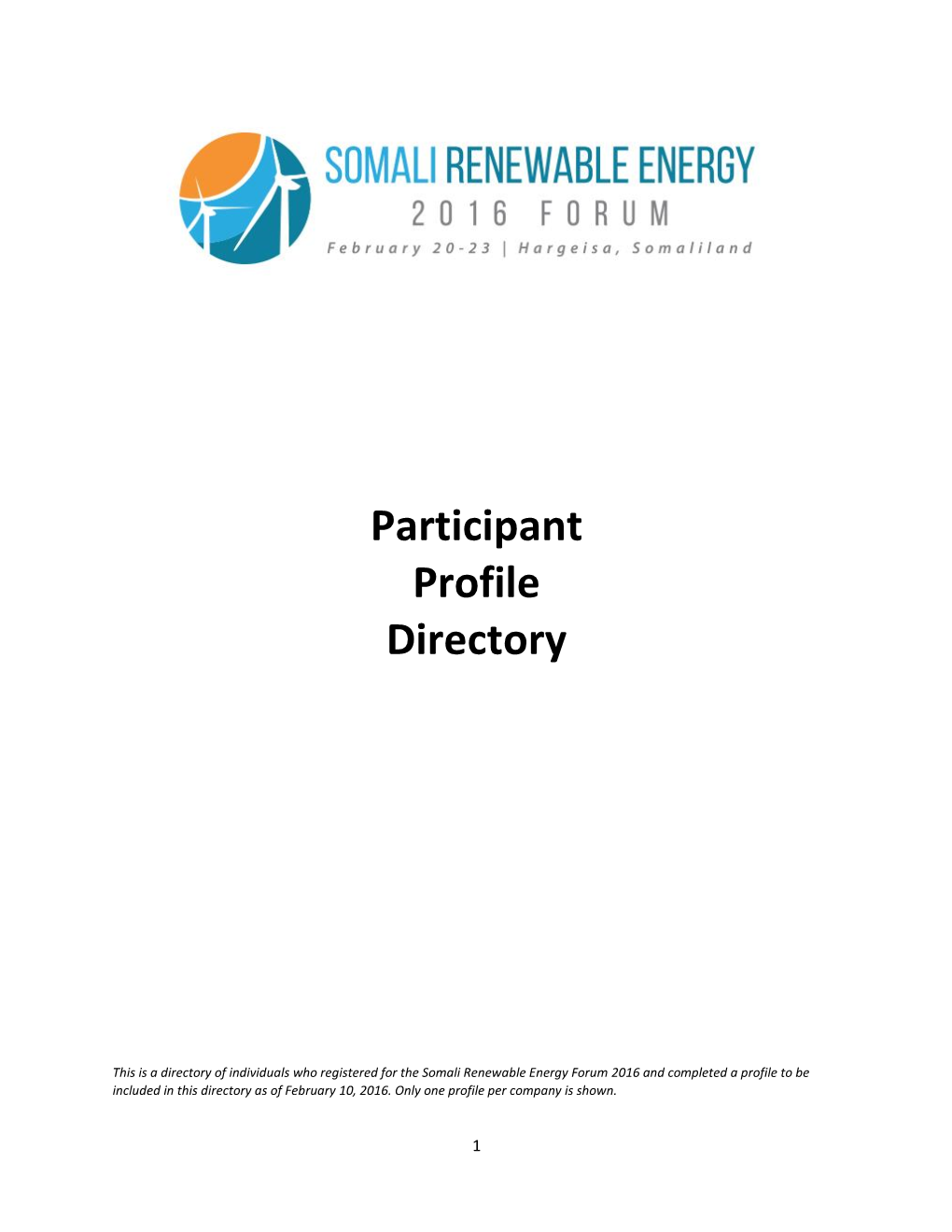 Participant Profile Directory