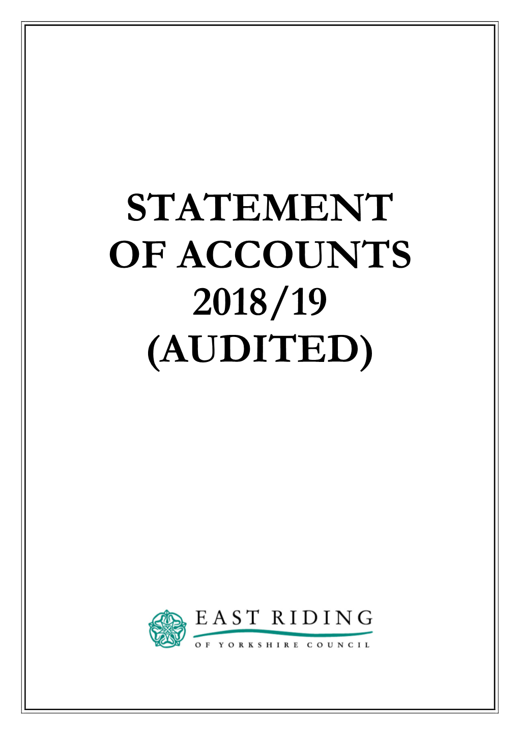 Statement of Accounts 2018/19 (Audited) Contents