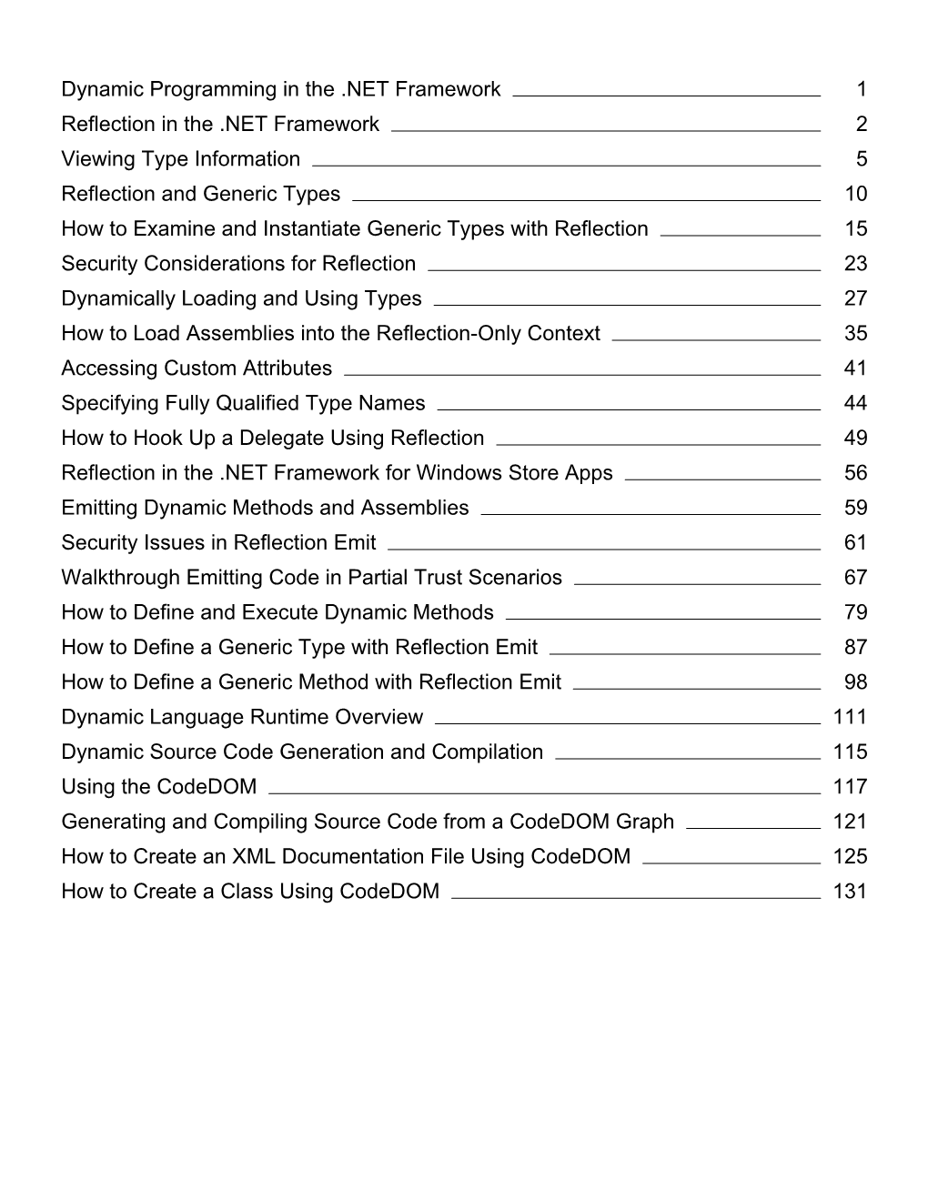 Reflection. Dynamic Code Generation.Pdf