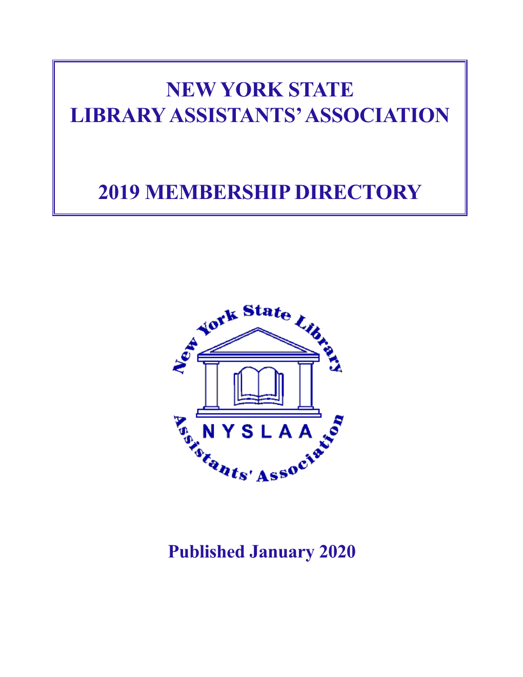 New York State Library Assistants' Association 2019