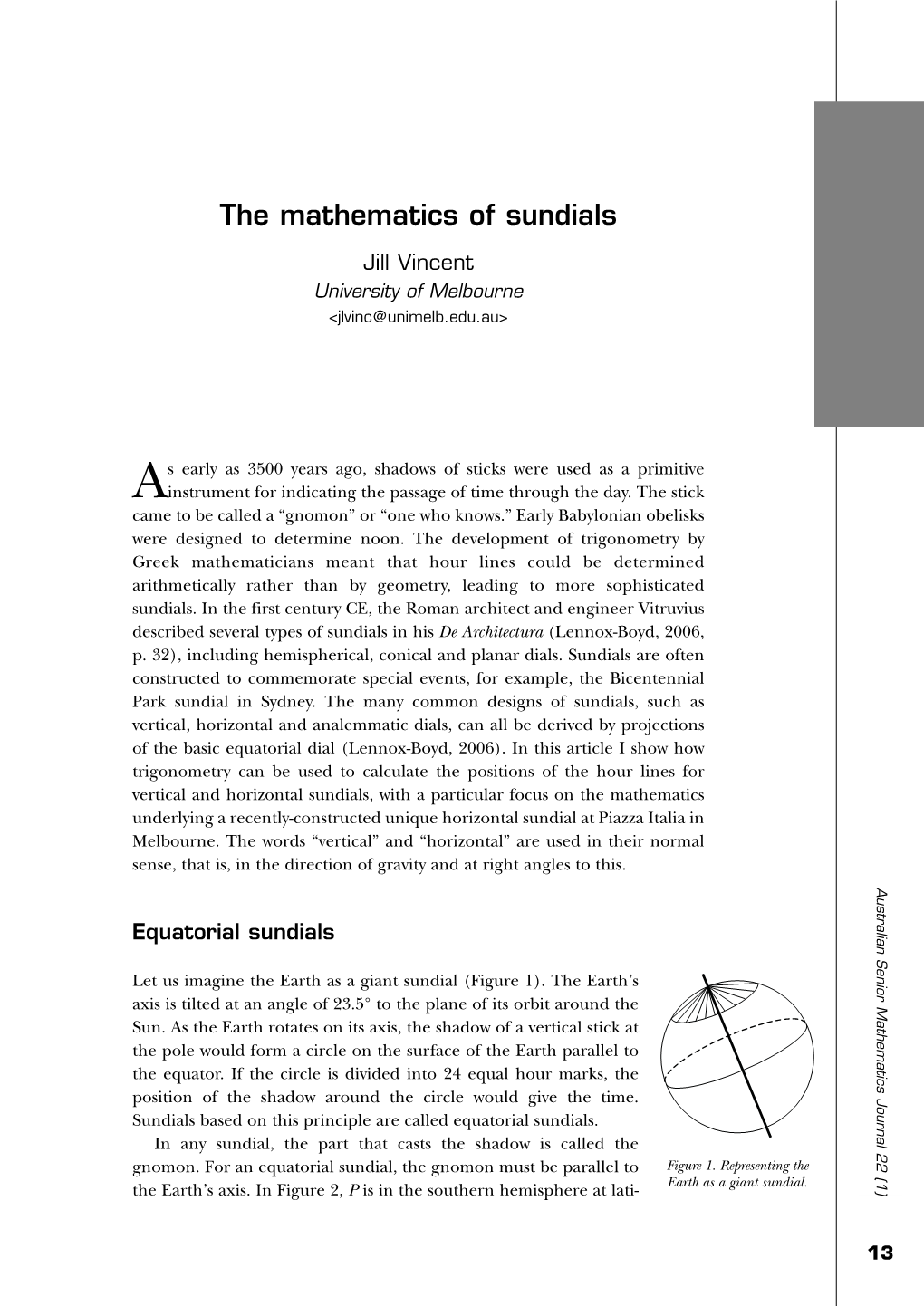 The Mathematics of Sundials