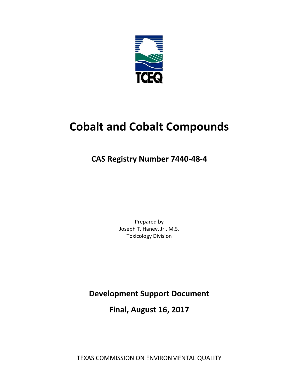 Cobalt and Cobalt Compounds