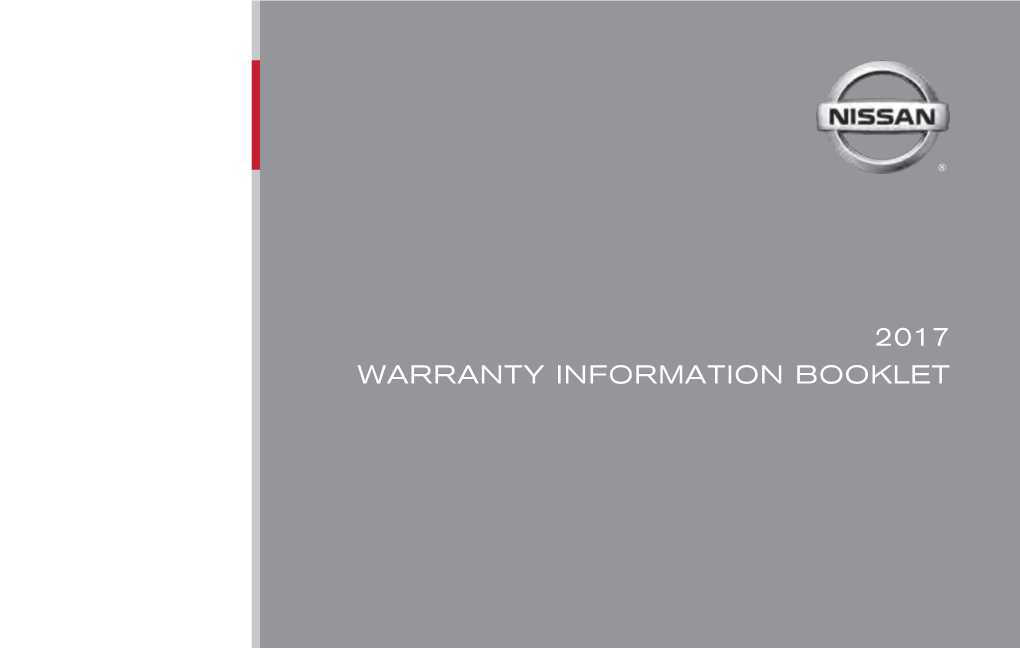 2017 Warranty Information Booklet