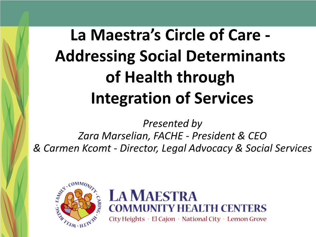 La Maestra's Circle of Care