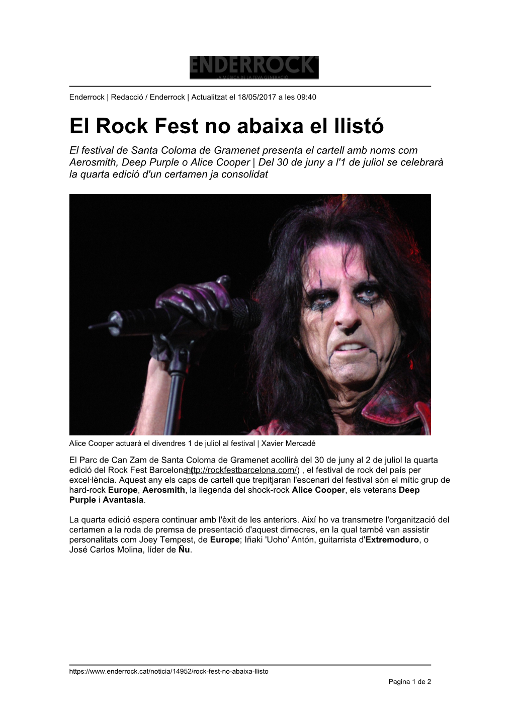 El Rock Fest No Abaixa El Llistó