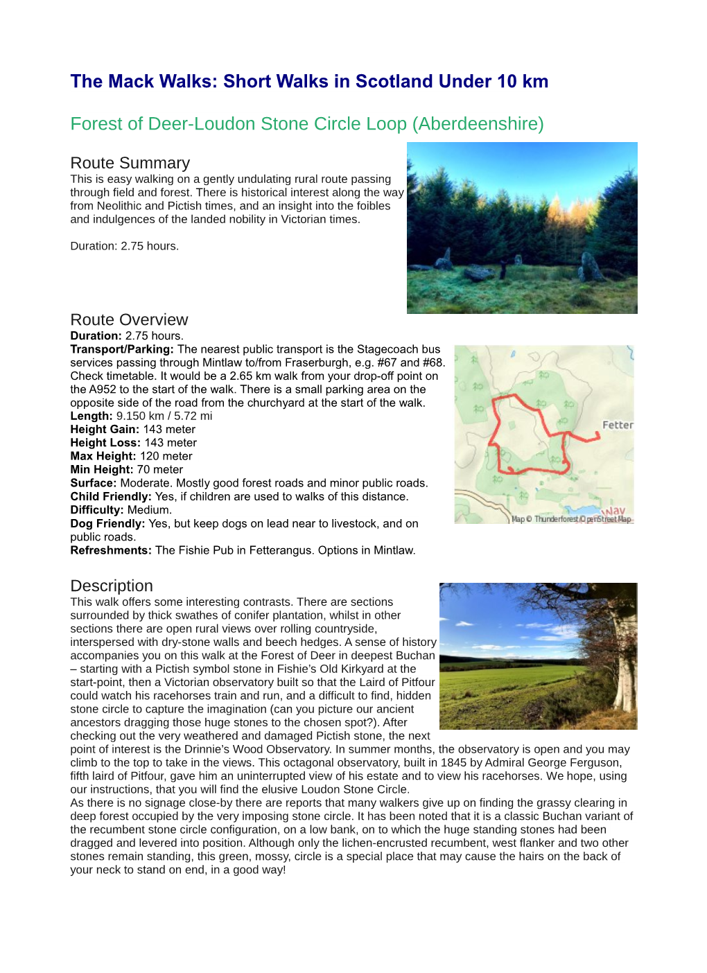 Forest of Deer-Loudon Stone Circle Loop (Aberdeenshire)