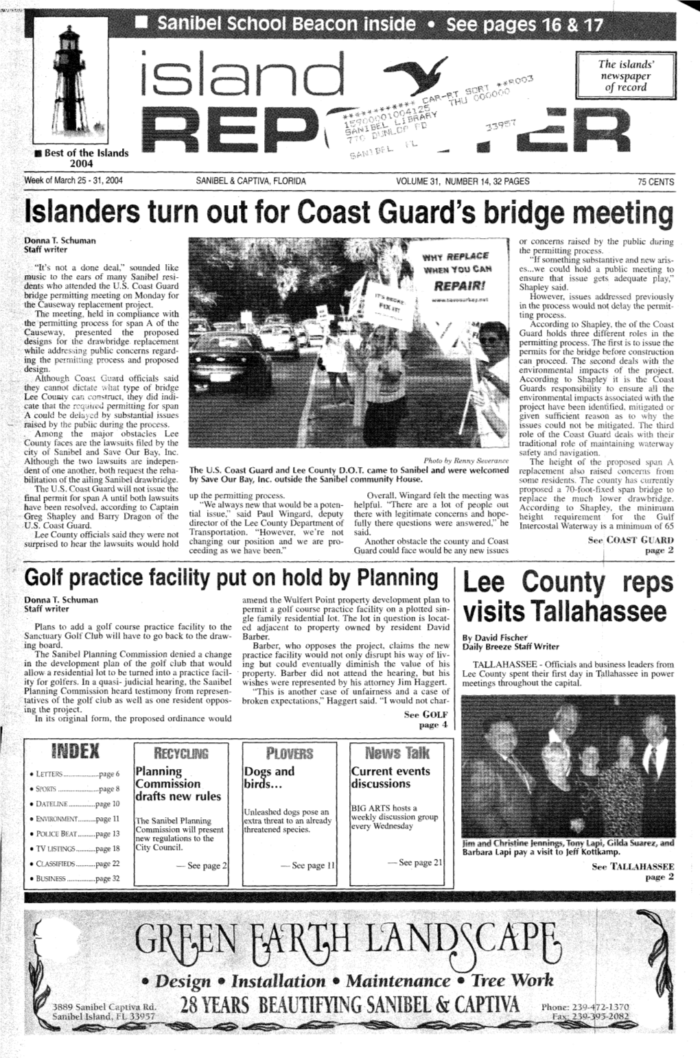 Islanders Turn out for Coast Guard's Bridge Meeting Lee County Reps