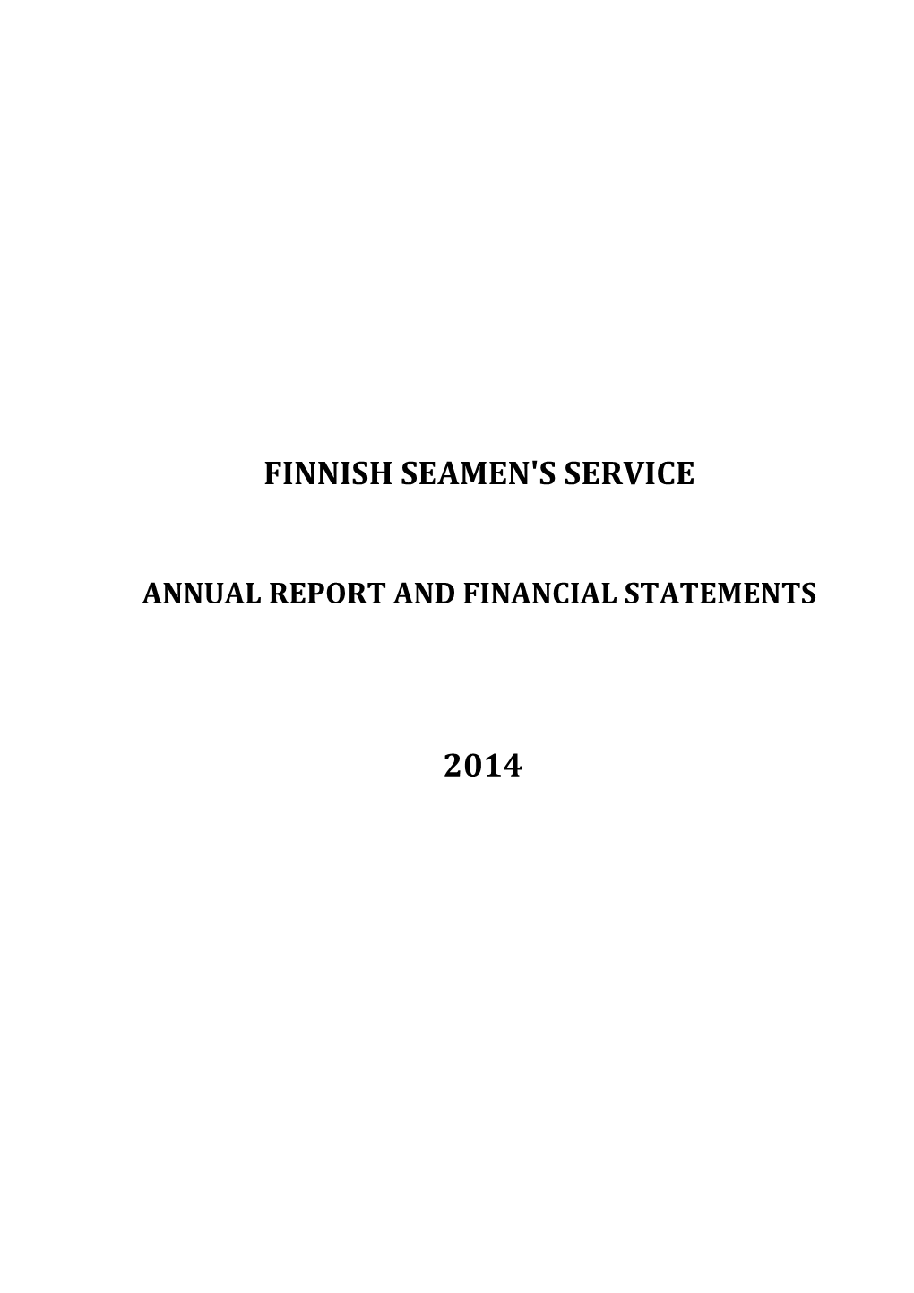 Finnish Seamen's Service 2014
